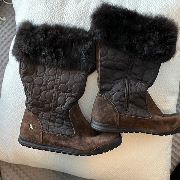 HOST PICK!!!  Coach suede and fur boots - Picture 3 of 10